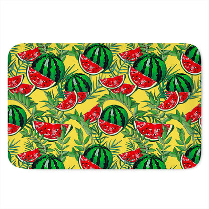 Leaf Watermelon Pieces Pattern Print Indoor Door Mat
