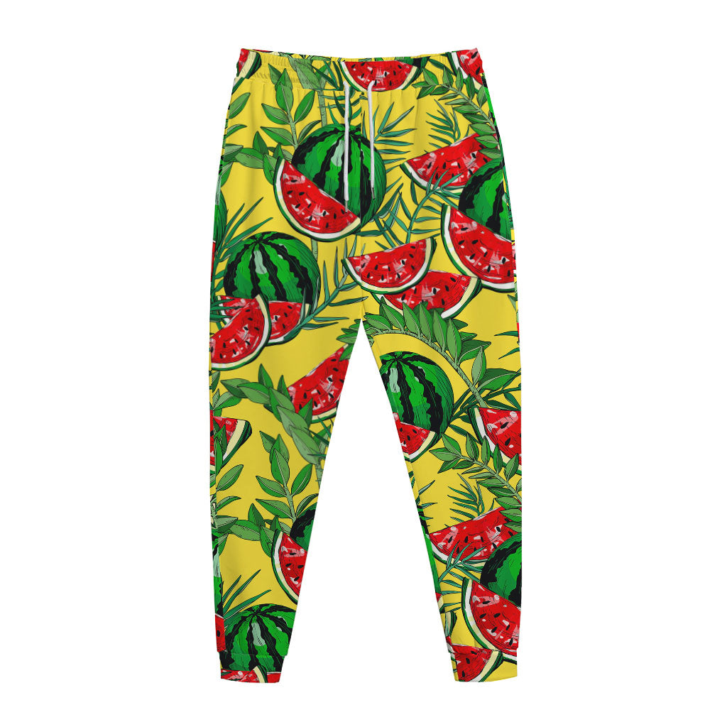 Leaf Watermelon Pieces Pattern Print Jogger Pants