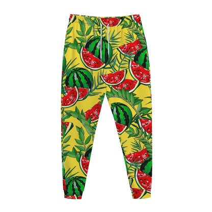 Leaf Watermelon Pieces Pattern Print Jogger Pants