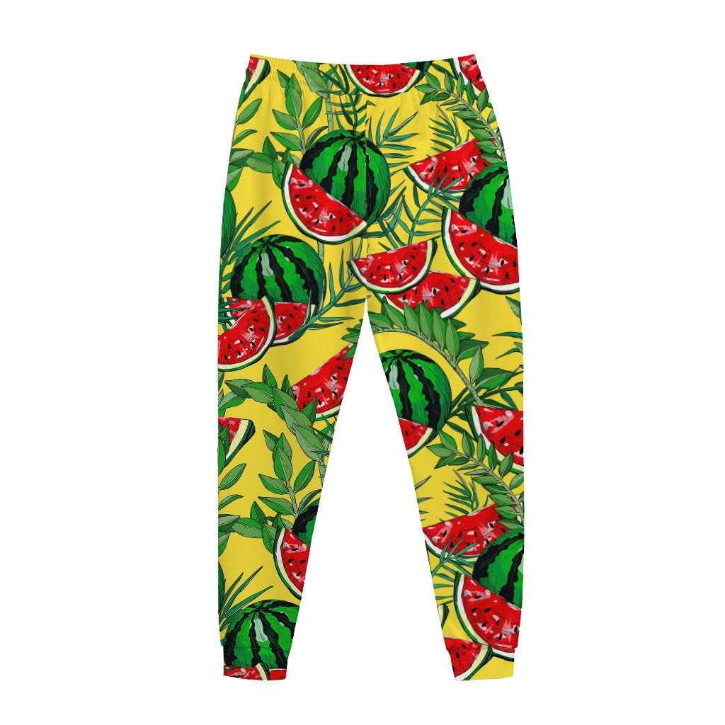 Leaf Watermelon Pieces Pattern Print Jogger Pants