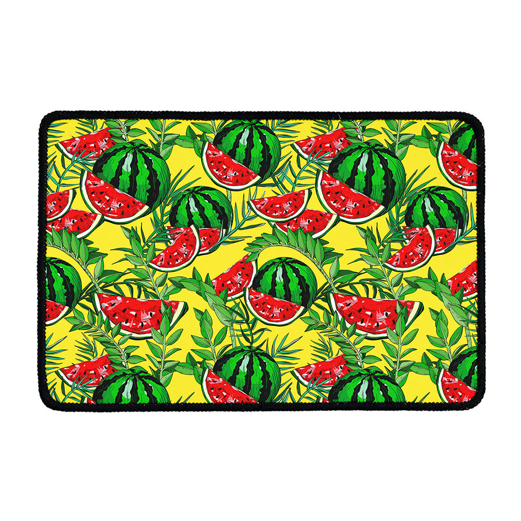 Leaf Watermelon Pieces Pattern Print Kitchen Mat