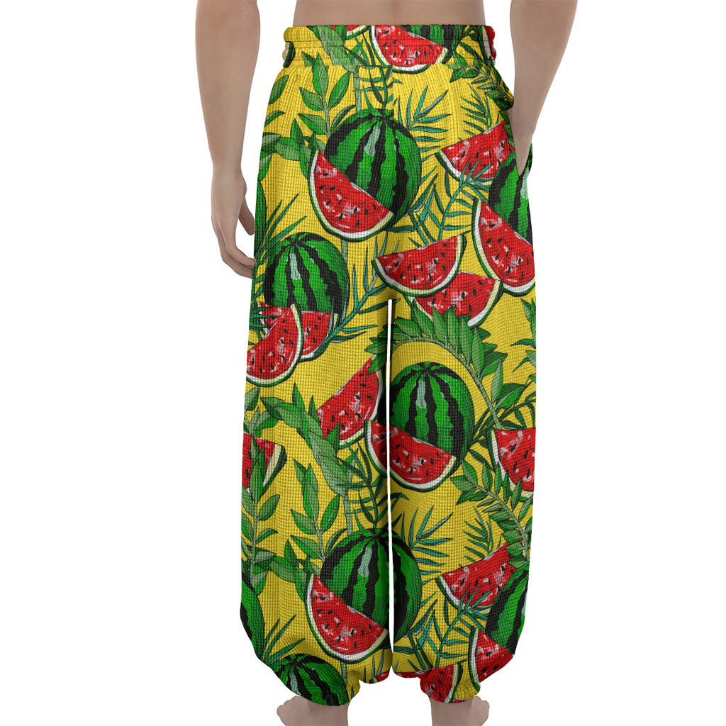Leaf Watermelon Pieces Pattern Print Lantern Pants