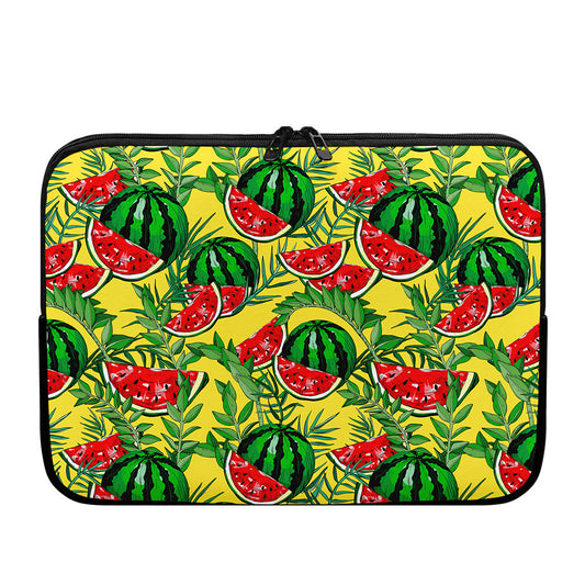 Leaf Watermelon Pieces Pattern Print Laptop Sleeve