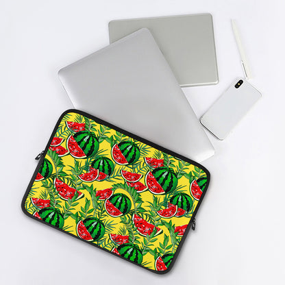 Leaf Watermelon Pieces Pattern Print Laptop Sleeve