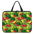 Leaf Watermelon Pieces Pattern Print Laptop Sleeve With Handle