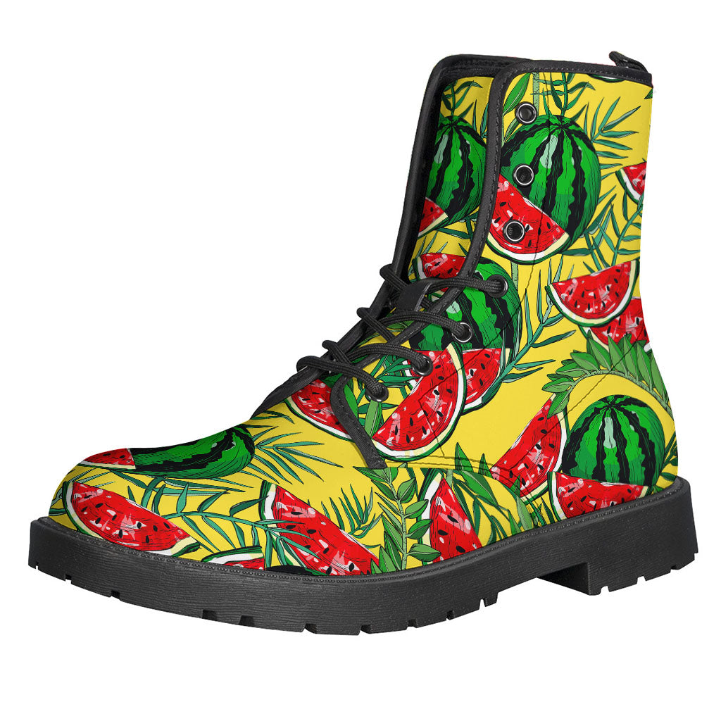 Leaf Watermelon Pieces Pattern Print Backpack