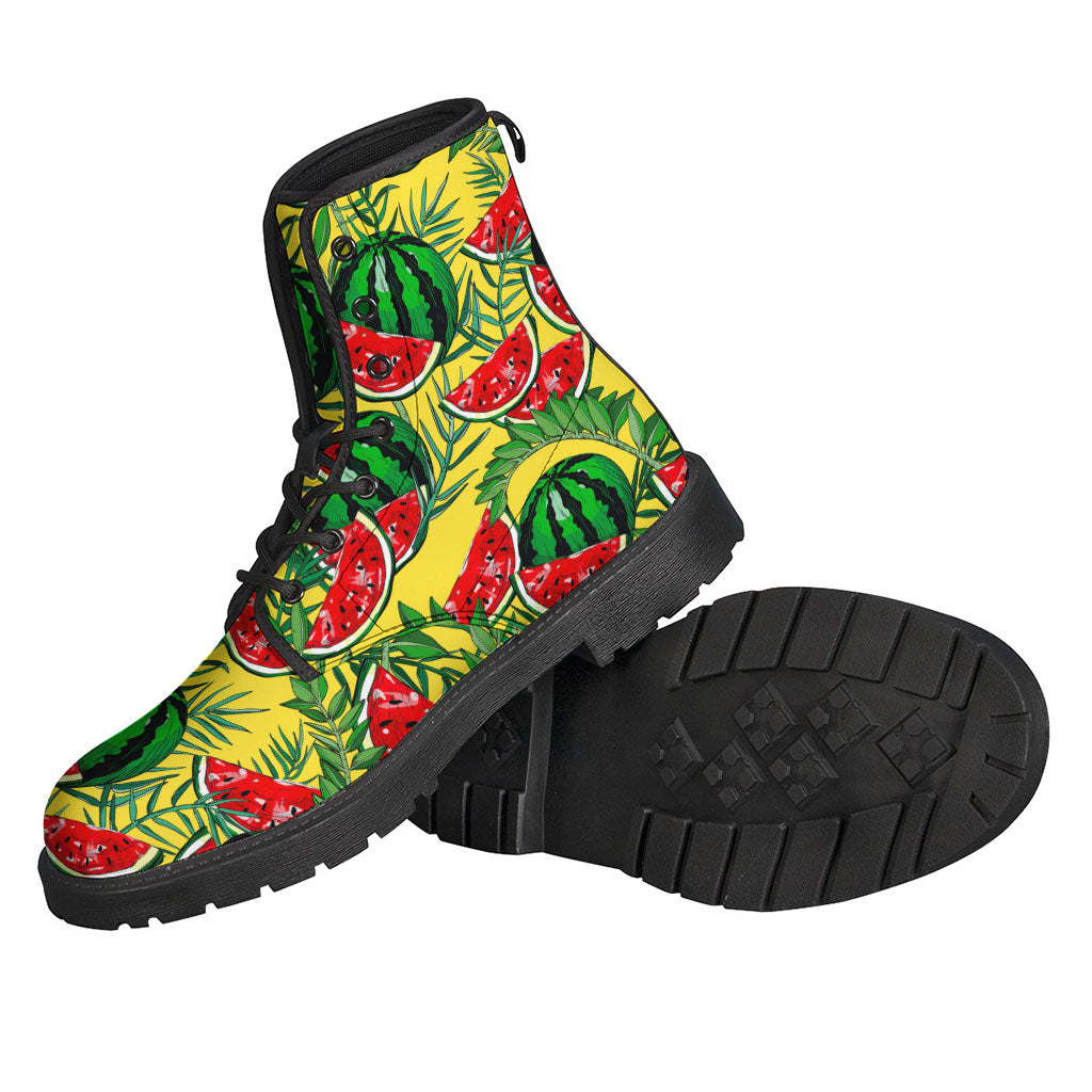 Leaf Watermelon Pieces Pattern Print Backpack
