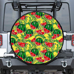 Leaf Watermelon Pieces Pattern Print Leather Spare Tire Cover