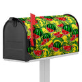 Leaf Watermelon Pieces Pattern Print Mailbox Cover