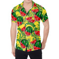 Leaf Watermelon Pieces Pattern Print Men's Shirt