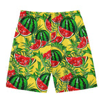 Leaf Watermelon Pieces Pattern Print Men's Swim Trunks