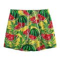 Leaf Watermelon Pieces Pattern Print Mesh Shorts
