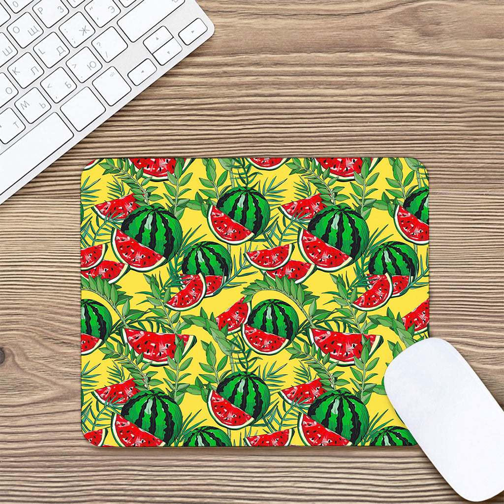 Leaf Watermelon Pieces Pattern Print Mouse Pad
