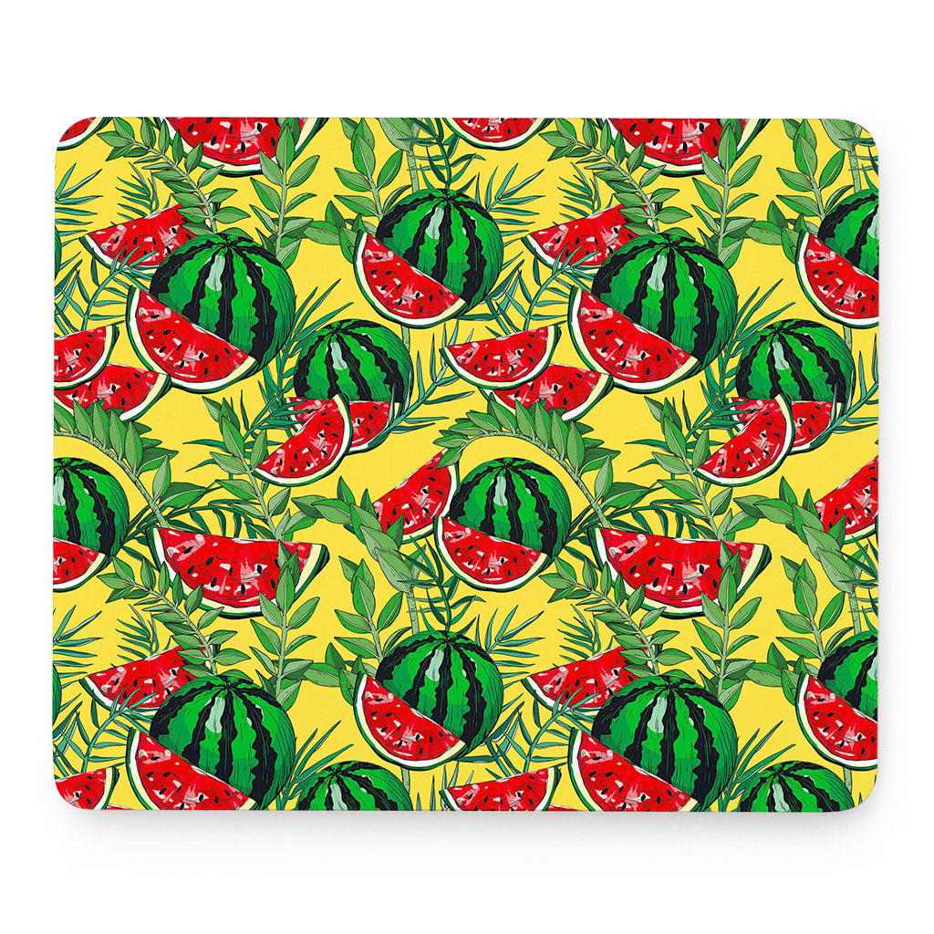Leaf Watermelon Pieces Pattern Print Mouse Pad