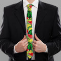 Leaf Watermelon Pieces Pattern Print Necktie