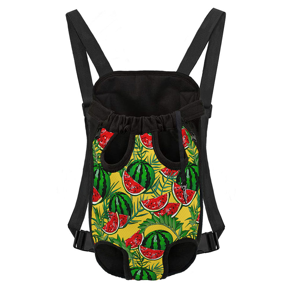 Leaf Watermelon Pieces Pattern Print Pet Carrier Backpack