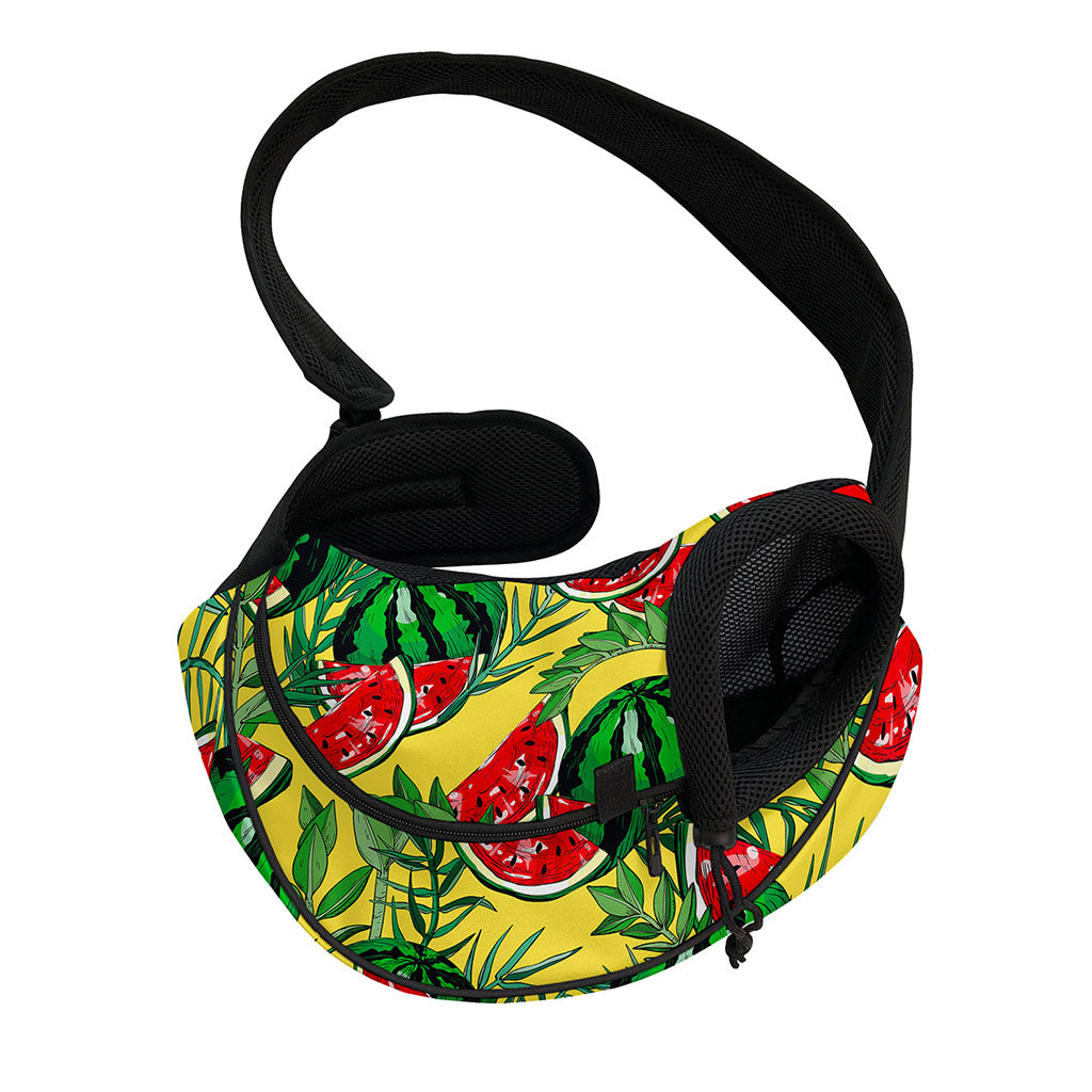 Leaf Watermelon Pieces Pattern Print Pet Sling Carrier