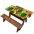 Leaf Watermelon Pieces Pattern Print Picnic Table Cover