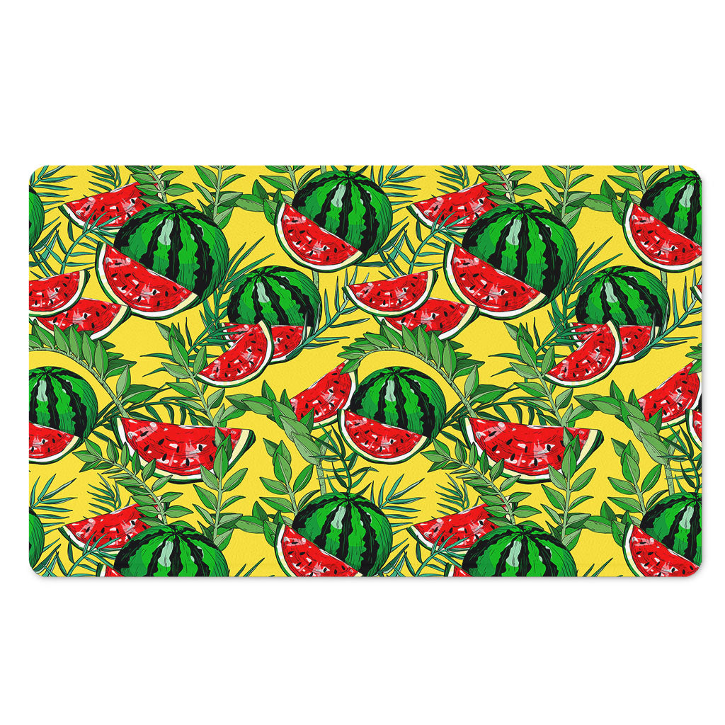 Leaf Watermelon Pieces Pattern Print Polyester Doormat