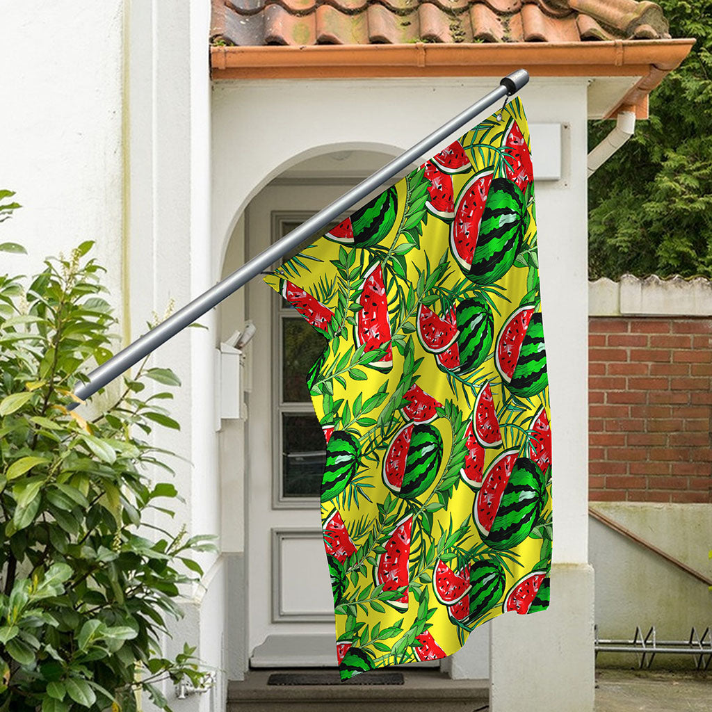 Leaf Watermelon Pieces Pattern Print Polyester Flag