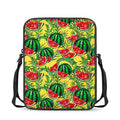 Leaf Watermelon Pieces Pattern Print Rectangular Crossbody Bag