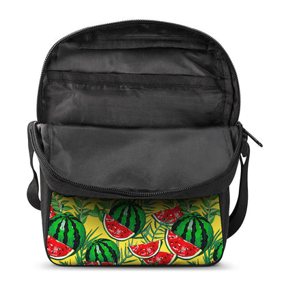 Leaf Watermelon Pieces Pattern Print Rectangular Crossbody Bag