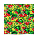 Leaf Watermelon Pieces Pattern Print Silk Bandana