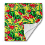 Leaf Watermelon Pieces Pattern Print Silk Bandana