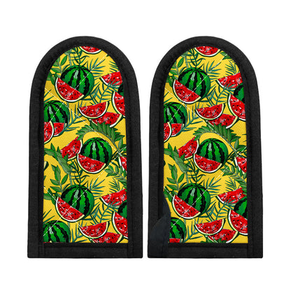 Leaf Watermelon Pieces Pattern Print Skillet Handle Cover
