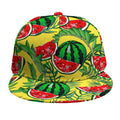 Leaf Watermelon Pieces Pattern Print Snapback Cap