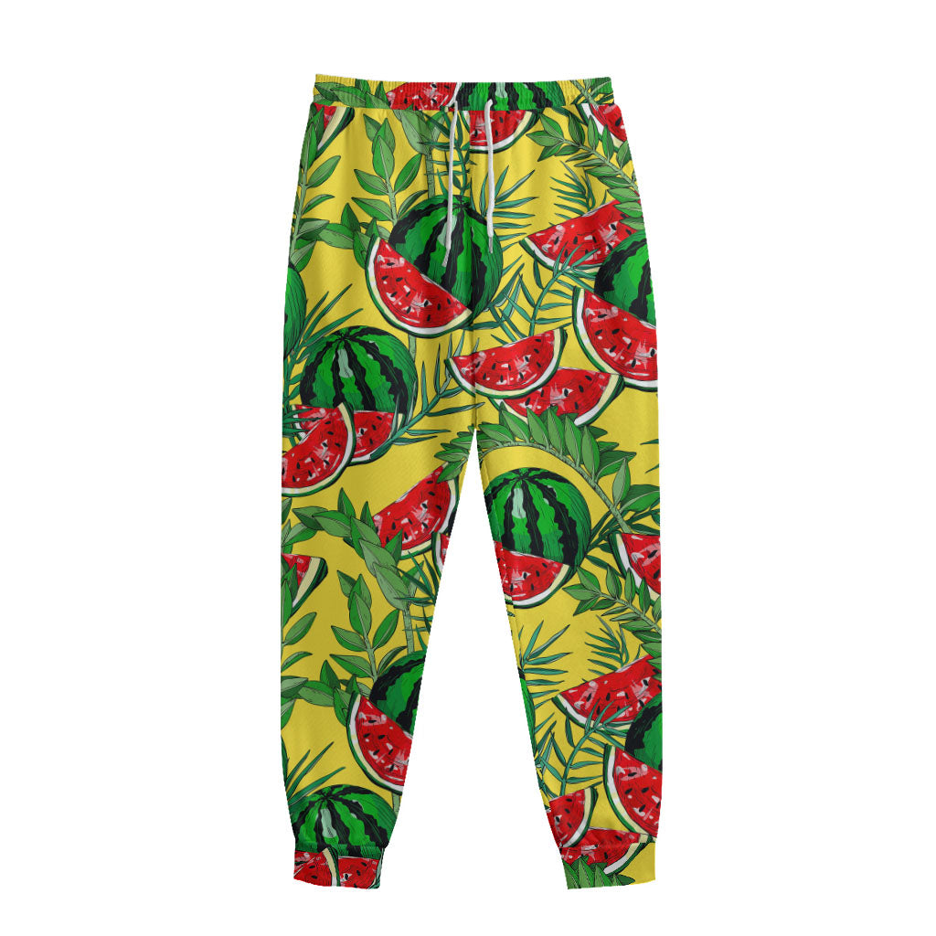 Leaf Watermelon Pieces Pattern Print Sweatpants