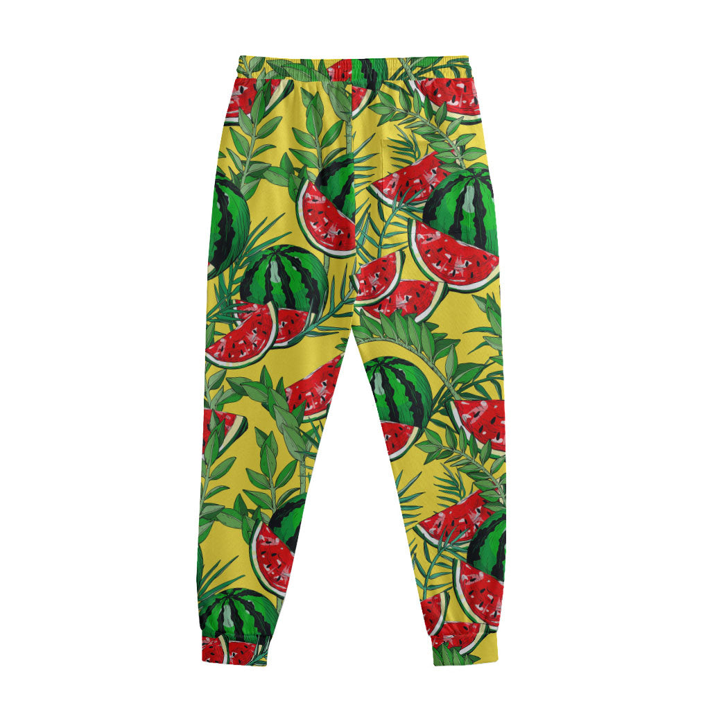 Leaf Watermelon Pieces Pattern Print Sweatpants