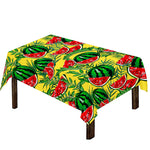 Leaf Watermelon Pieces Pattern Print Tablecloth