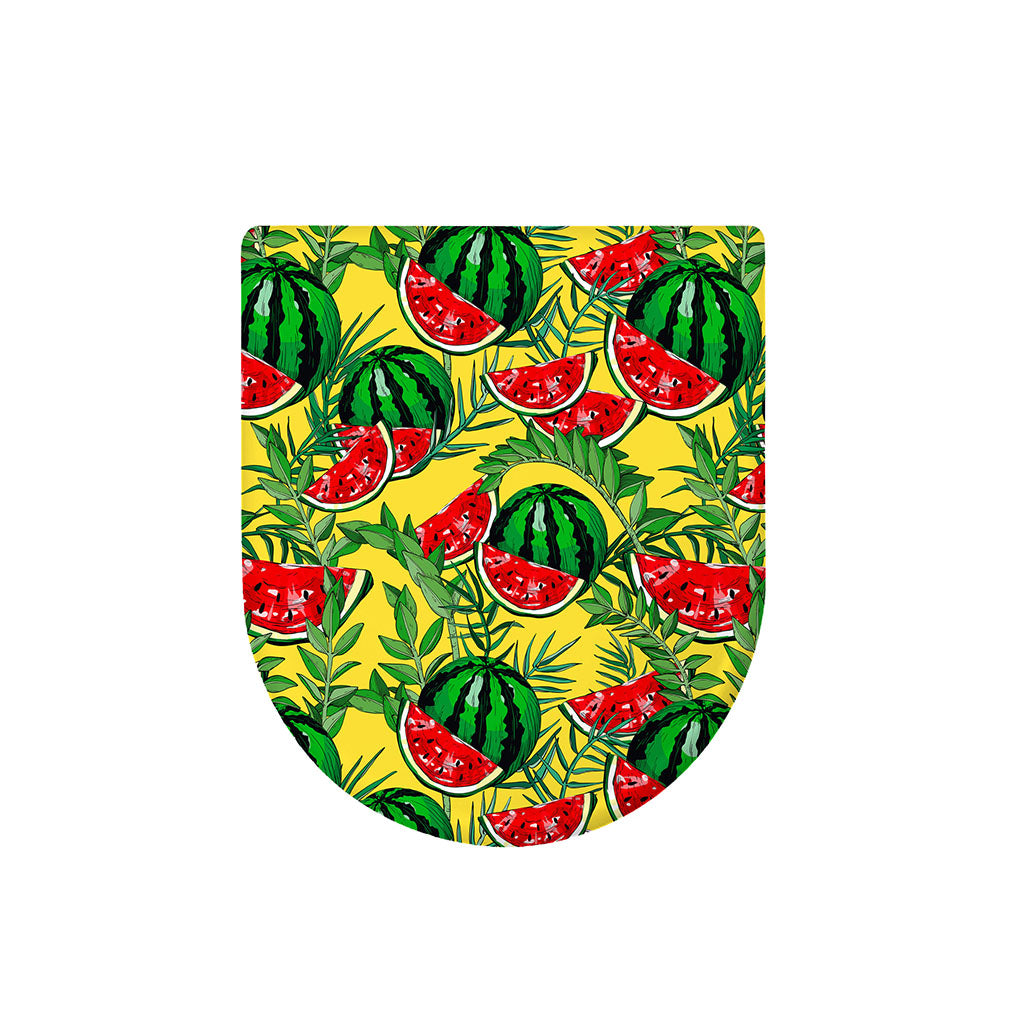 Leaf Watermelon Pieces Pattern Print Toilet Lid Cover