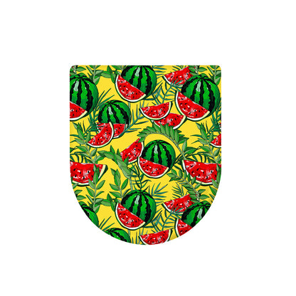 Leaf Watermelon Pieces Pattern Print Toilet Lid Cover