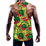 Leaf Watermelon Pieces Pattern Print Training Tank Top