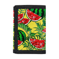 Leaf Watermelon Pieces Pattern Print Trifold Wallet