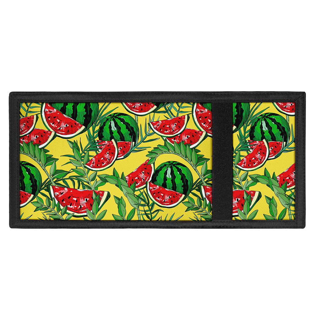 Leaf Watermelon Pieces Pattern Print Trifold Wallet