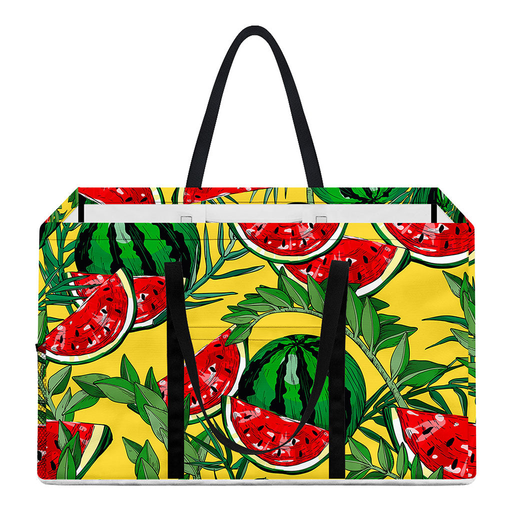 Leaf Watermelon Pieces Pattern Print Utility Tote Bag