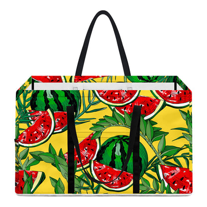 Leaf Watermelon Pieces Pattern Print Utility Tote Bag
