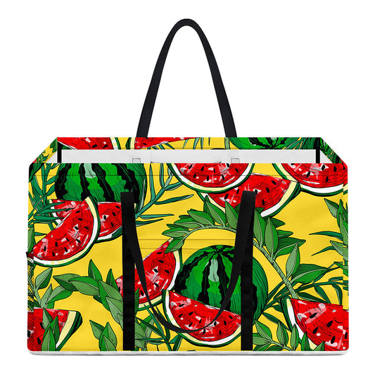 Leaf Watermelon Pieces Pattern Print Utility Tote Bag