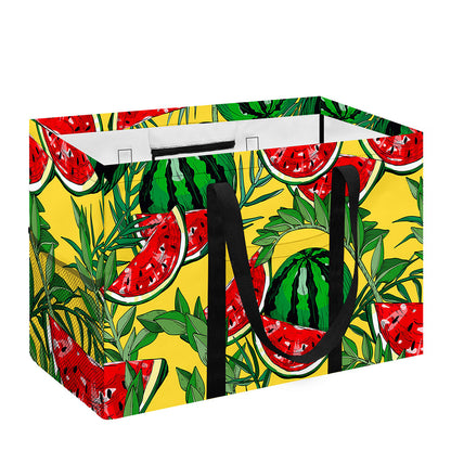 Leaf Watermelon Pieces Pattern Print Utility Tote Bag
