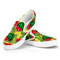 Leaf Watermelon Pieces Pattern Print White Slip On Sneakers
