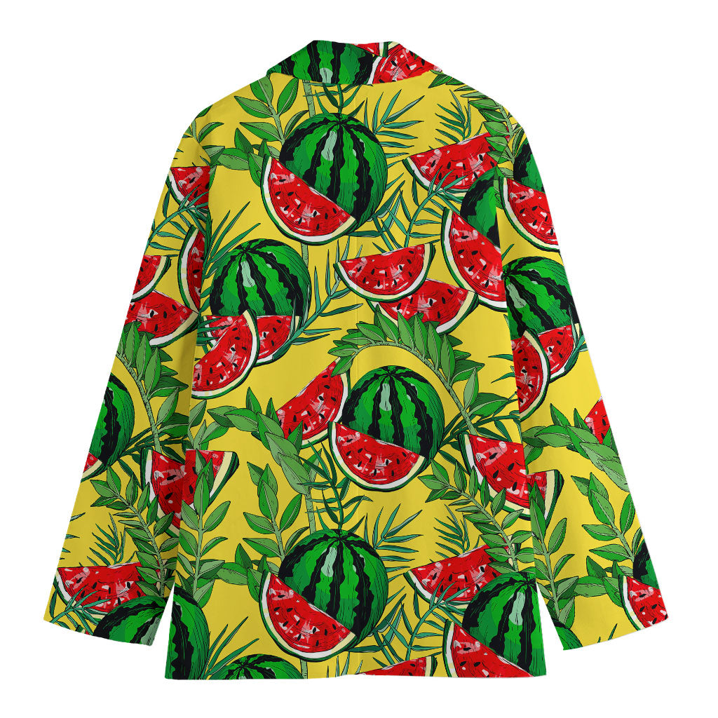 Leaf Watermelon Pieces Pattern Print Women's Blazer