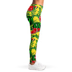 Leaf Watermelon Pieces Pattern Print Women's Leggings