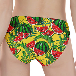 Leaf Watermelon Pieces Pattern Print Women's Panties