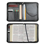 Guns And Flowers Pattern Print Leather Bible Cover