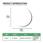 Colorful Acid Melt Print Leather Coaster Set