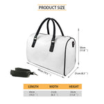Dobermann With Glasses Print Leather Duffle Bag