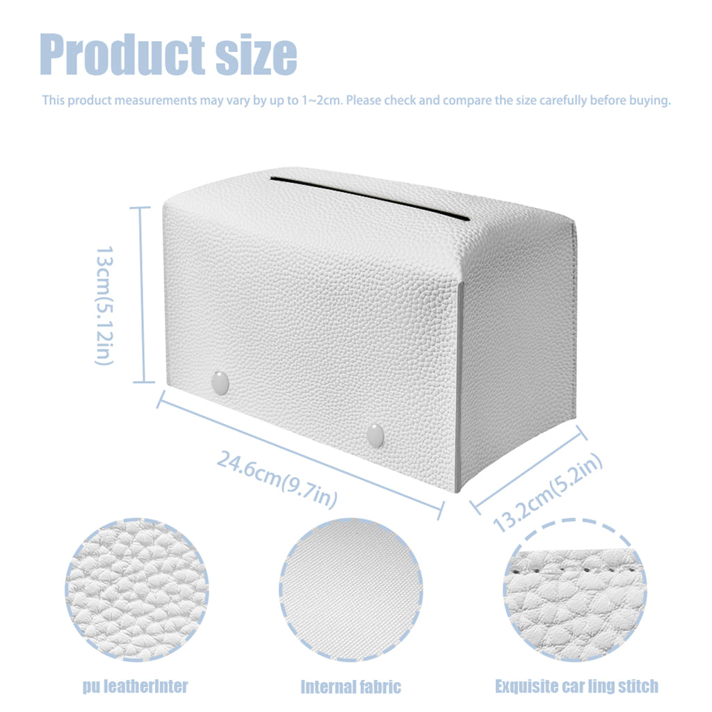 Black And White Navajo Tribal Print Leather Tissue Box Cover